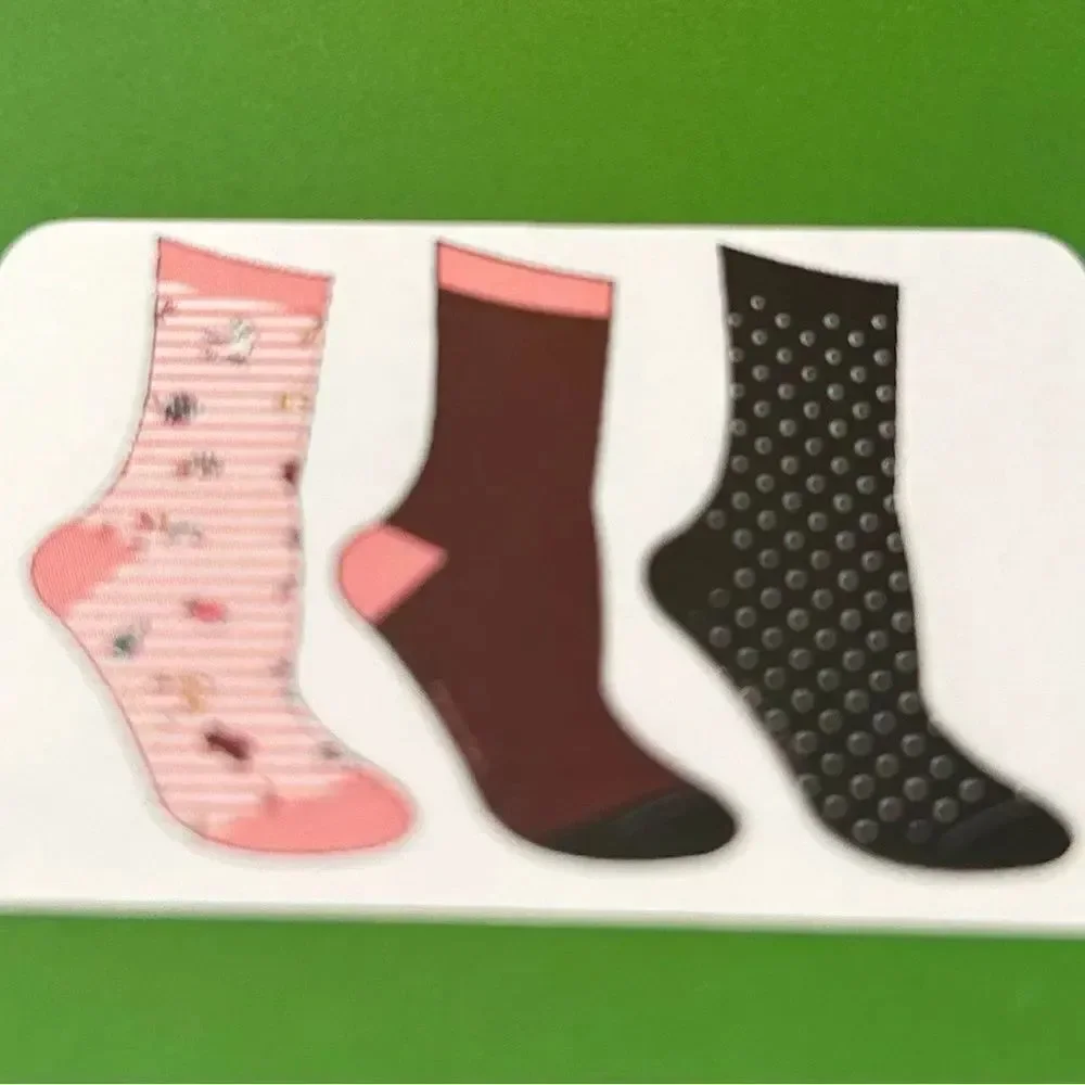 KATE SPADE NEW YORK WHIMSICAL 3 PK WOMEN'S CREW SOCKS SIZE: 4-10, NWT